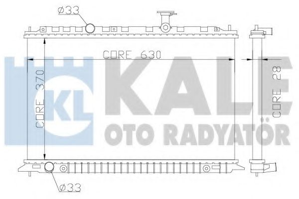 Радиатор, охлаждение двигателя KALE OTO RADYATÖR 359100