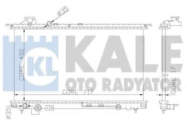 Радиатор, охлаждение двигателя KALE OTO RADYATÖR 369300
