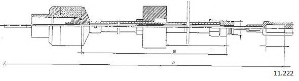 Трос, управление сцеплением CABOR 11.222