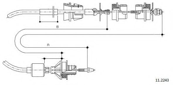 Трос, управление сцеплением PEX 50730