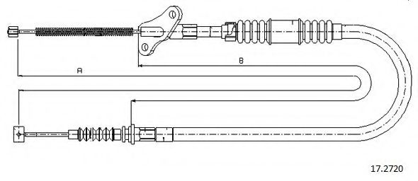 Трос, стояночная тормозная система CABOR 17.2720