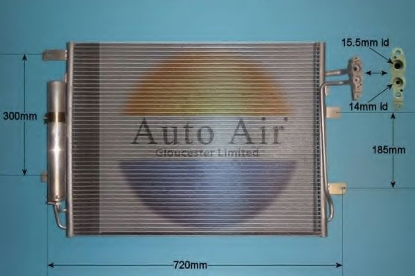 Конденсатор, кондиционер AUTO AIR GLOUCESTER 16-9815