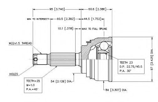 Шарнирный комплект, приводной вал VEMA 18576