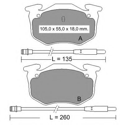 Комплект тормозных колодок, дисковый тормоз VEMA 832563