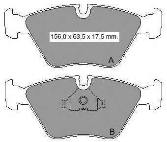 Комплект тормозных колодок, дисковый тормоз VEMA 834310