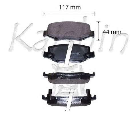 Комплект тормозных колодок, дисковый тормоз KAISHIN D10210