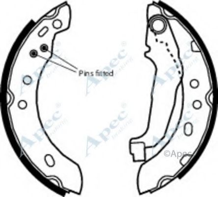 Тормозные колодки APEC braking SHU517