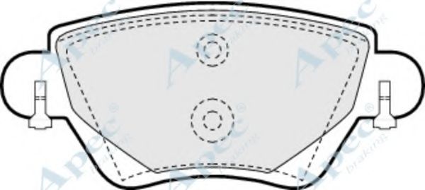 Комплект тормозных колодок, дисковый тормоз APEC braking PAD1175