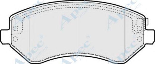 Комплект тормозных колодок, дисковый тормоз APEC braking PAD1267