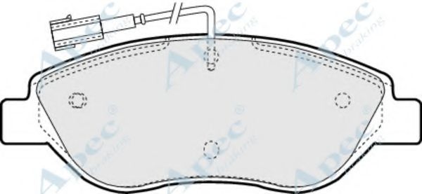 Комплект тормозных колодок, дисковый тормоз APEC braking PAD1275