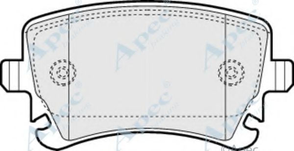 Комплект тормозных колодок, дисковый тормоз APEC braking PAD1298