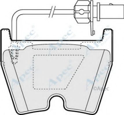 Комплект тормозных колодок, дисковый тормоз APEC braking PAD1378