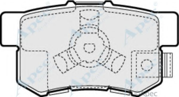 Комплект тормозных колодок, дисковый тормоз APEC braking PAD1457