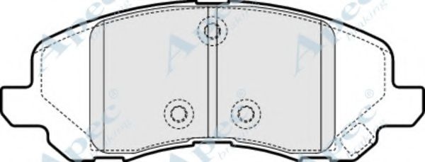 Комплект тормозных колодок, дисковый тормоз APEC braking PAD1544