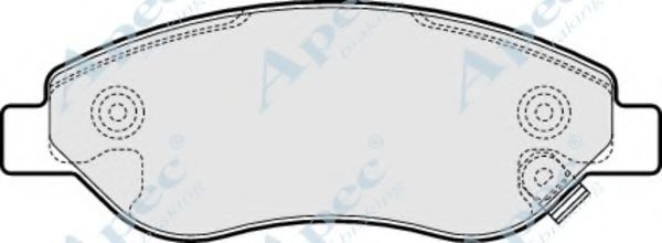 Комплект тормозных колодок, дисковый тормоз APEC braking PAD1576