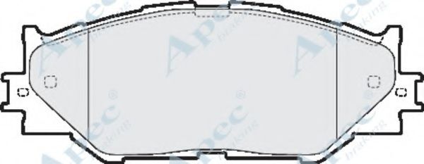 Комплект тормозных колодок, дисковый тормоз APEC braking PAD1586