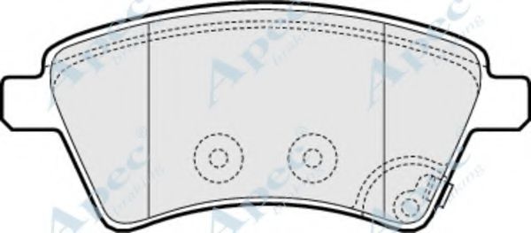 Комплект тормозных колодок, дисковый тормоз APEC braking PAD1590