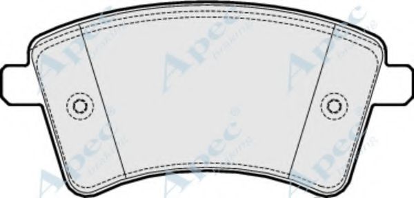 Комплект тормозных колодок, дисковый тормоз APEC braking PAD1656