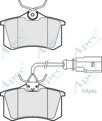 Комплект тормозных колодок, дисковый тормоз APEC braking PAD1913