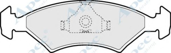 Комплект тормозных колодок, дисковый тормоз APEC braking PAD351