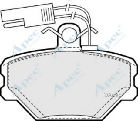 Комплект тормозных колодок, дисковый тормоз APEC braking PAD690