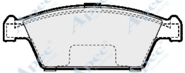 Комплект тормозных колодок, дисковый тормоз APEC braking PAD899