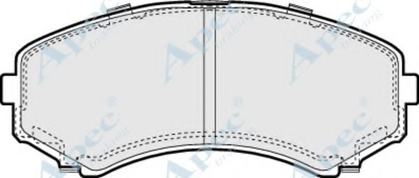 Комплект тормозных колодок, дисковый тормоз APEC braking PAD1244