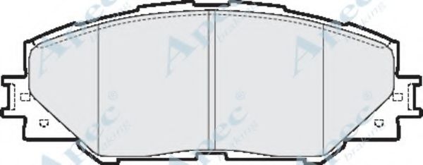 Комплект тормозных колодок, дисковый тормоз APEC braking PAD1592