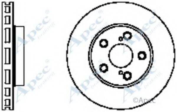 Тормозной диск APEC braking DSK2334