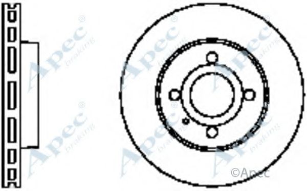 Тормозной диск APEC braking DSK284