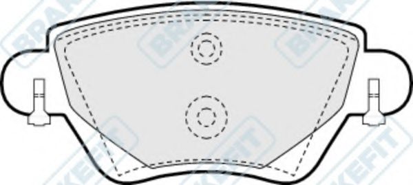 Комплект тормозных колодок, дисковый тормоз APEC braking PD3054