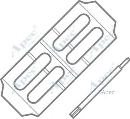 Комплектующие, тормозные колодки APEC braking KIT551