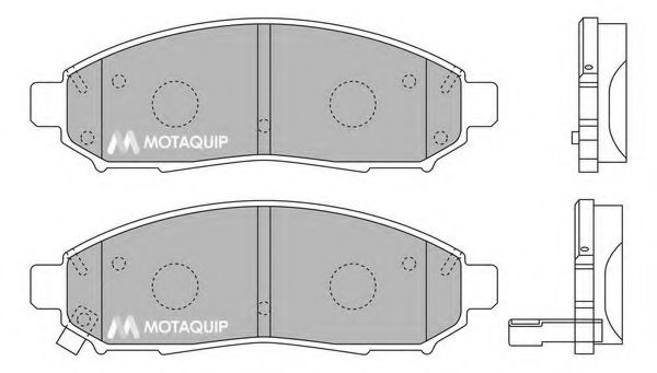 Комплект тормозных колодок, дисковый тормоз MOTAQUIP LVXL1222