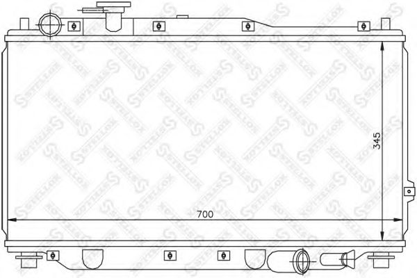 Радиатор, охлаждение двигателя STELLOX 10-25135-SX