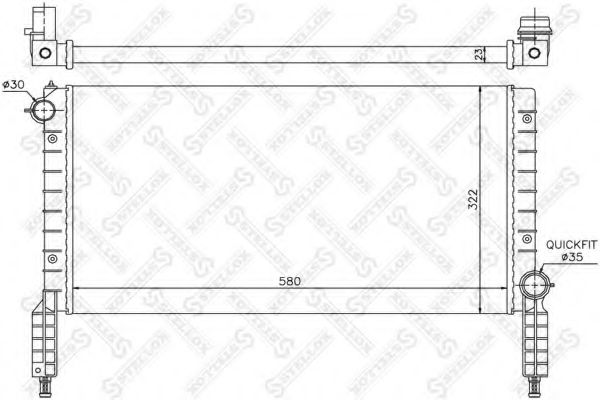 Радиатор, охлаждение двигателя STELLOX 10-25715-SX