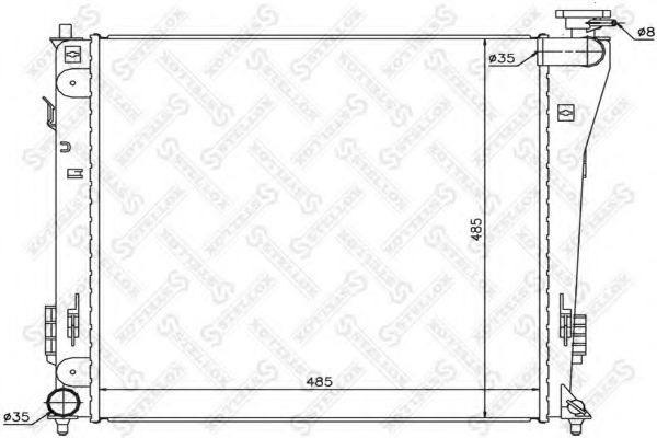 Радиатор, охлаждение двигателя STELLOX 10-26627-SX