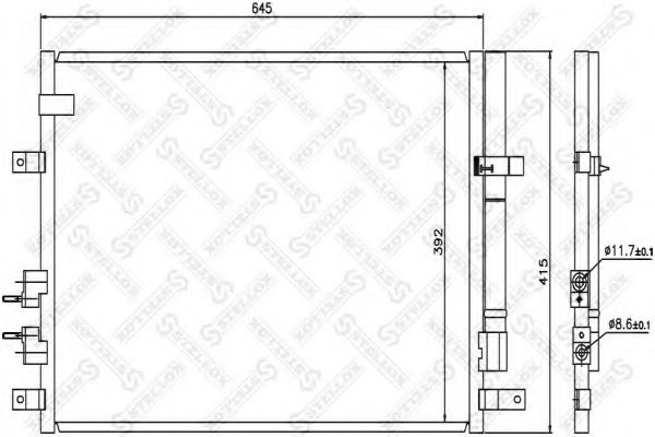 Конденсатор, кондиционер STELLOX 10-45070-SX