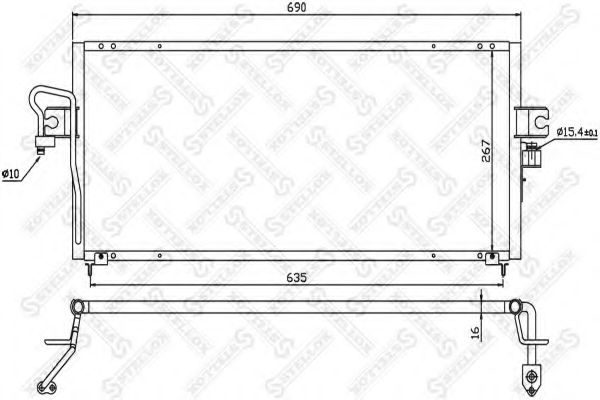 Конденсатор, кондиционер STELLOX 10-45323-SX