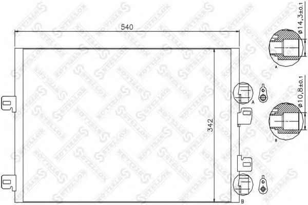 Конденсатор, кондиционер STELLOX 10-45509-SX