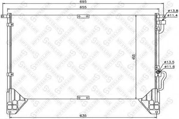 Конденсатор, кондиционер STELLOX 10-45518-SX