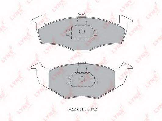 Комплект тормозных колодок, дисковый тормоз LYNXauto BD-8008