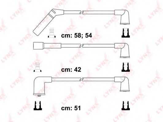 Комплект проводов зажигания LYNXauto SPC1815