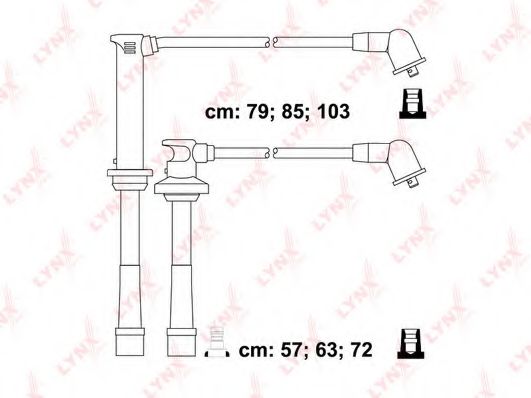 Комплект проводов зажигания LYNXauto SPC5125