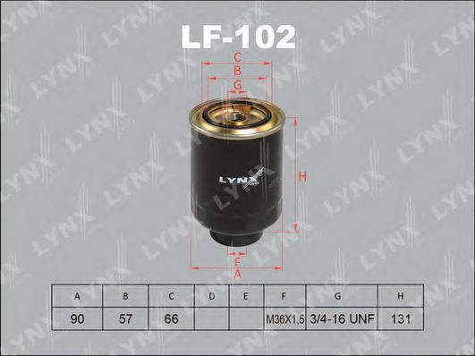 Топливный фильтр LYNXauto LF-102