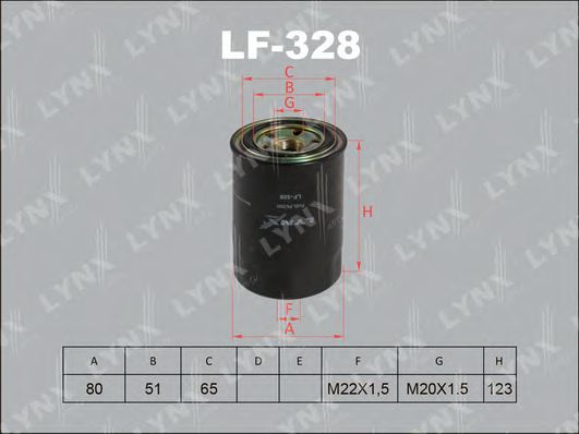 Топливный фильтр LYNXauto LF-328