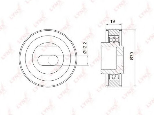 Натяжной ролик, ремень ГРМ LYNXauto PB-1020