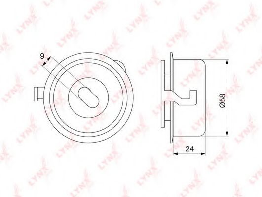 Натяжной ролик, ремень ГРМ LYNXauto PB-1274