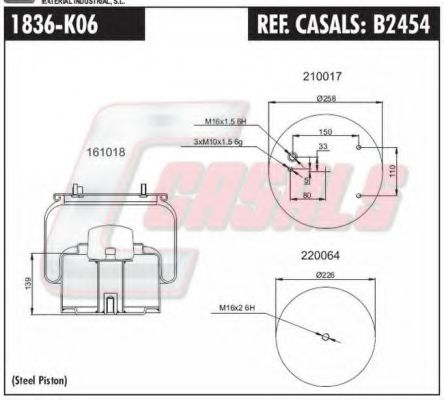 Кожух пневматической рессоры CASALS B2454