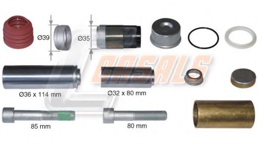 Ремкомплект, тормозной суппорт CASALS MD1026