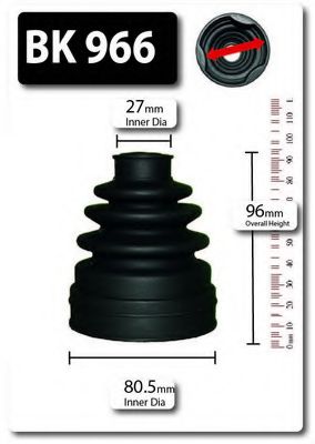 Комплект пылника, приводной вал SHAFTEC BK966